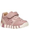 GEOX GIRLS B IUPIDOO STRAP ELASTIC LACES - ROSE METALLIC